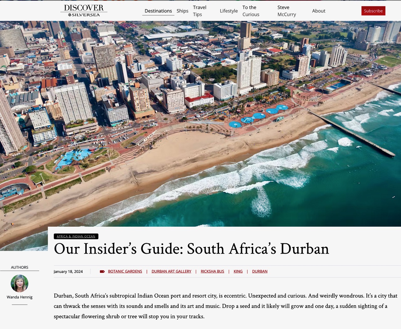 Durban Silversea Wanda Hennig