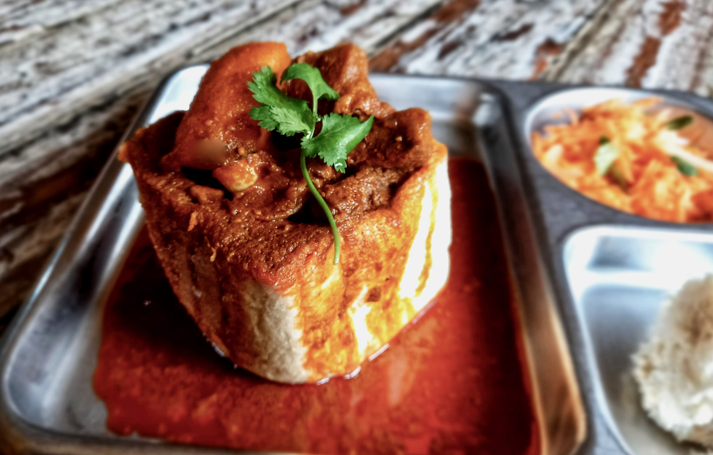 mutton bunny chow at Happy Chappy
