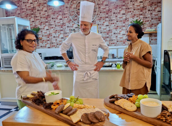 Prof Ashika Naicker, Chef Michel Husser, Sarah M’bodji.